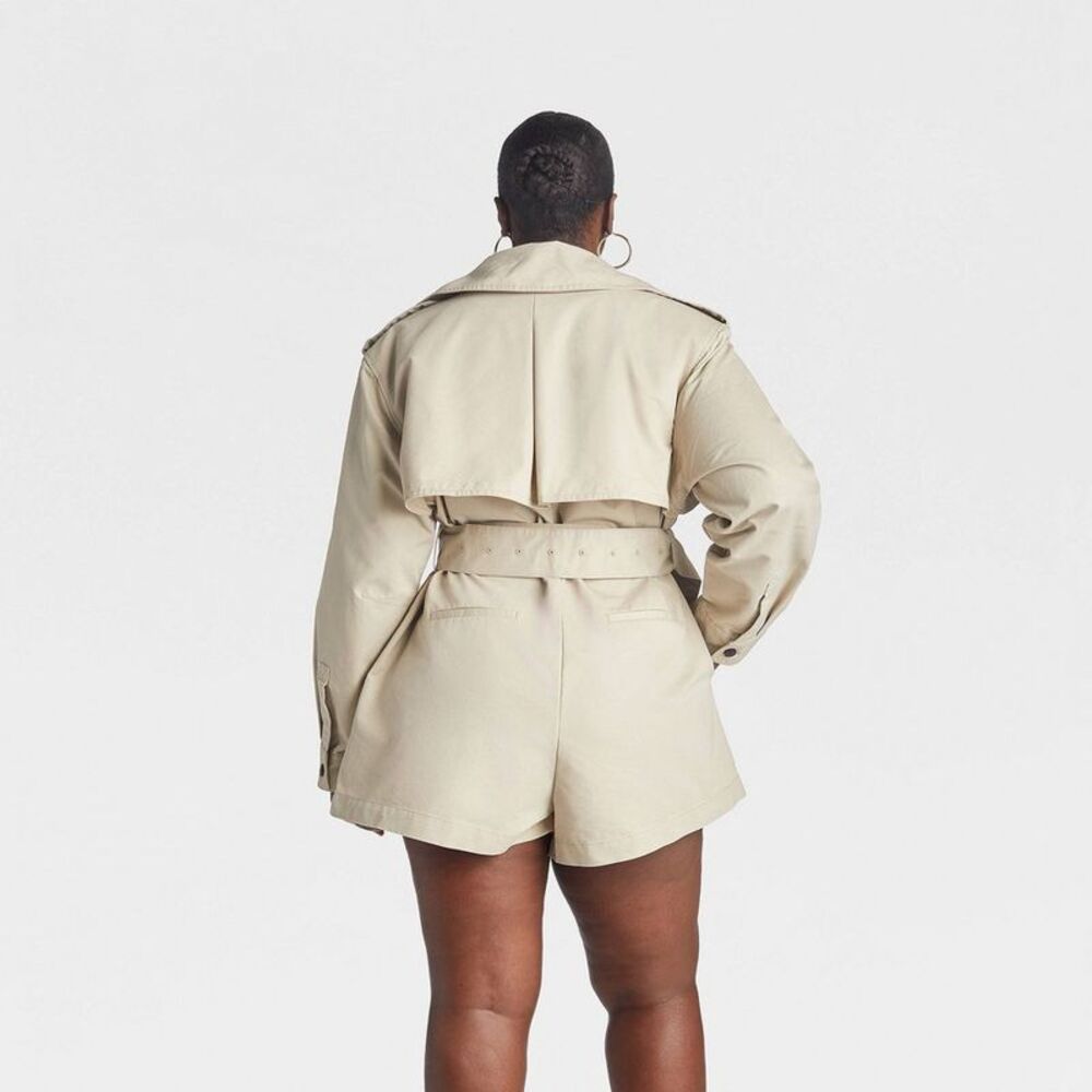 KBB by KAHLANA Women's 'The Trench Romper' - Khaki XXL - Picture 2 of 4